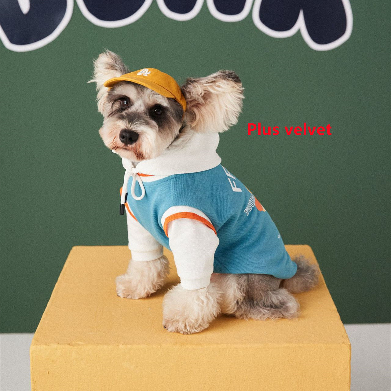 Dog Clothes Autumn And Winter Stitching Contrast Color Fake Two-piece Pet Sweater